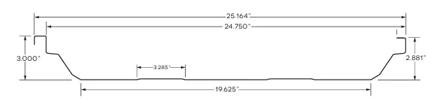 3 trapezoidal profile